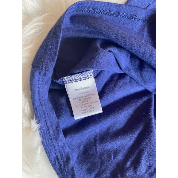 Anthropologie Bordeaux Indigo Purple Blue Tank front knot Medium - Picture 5 of 5